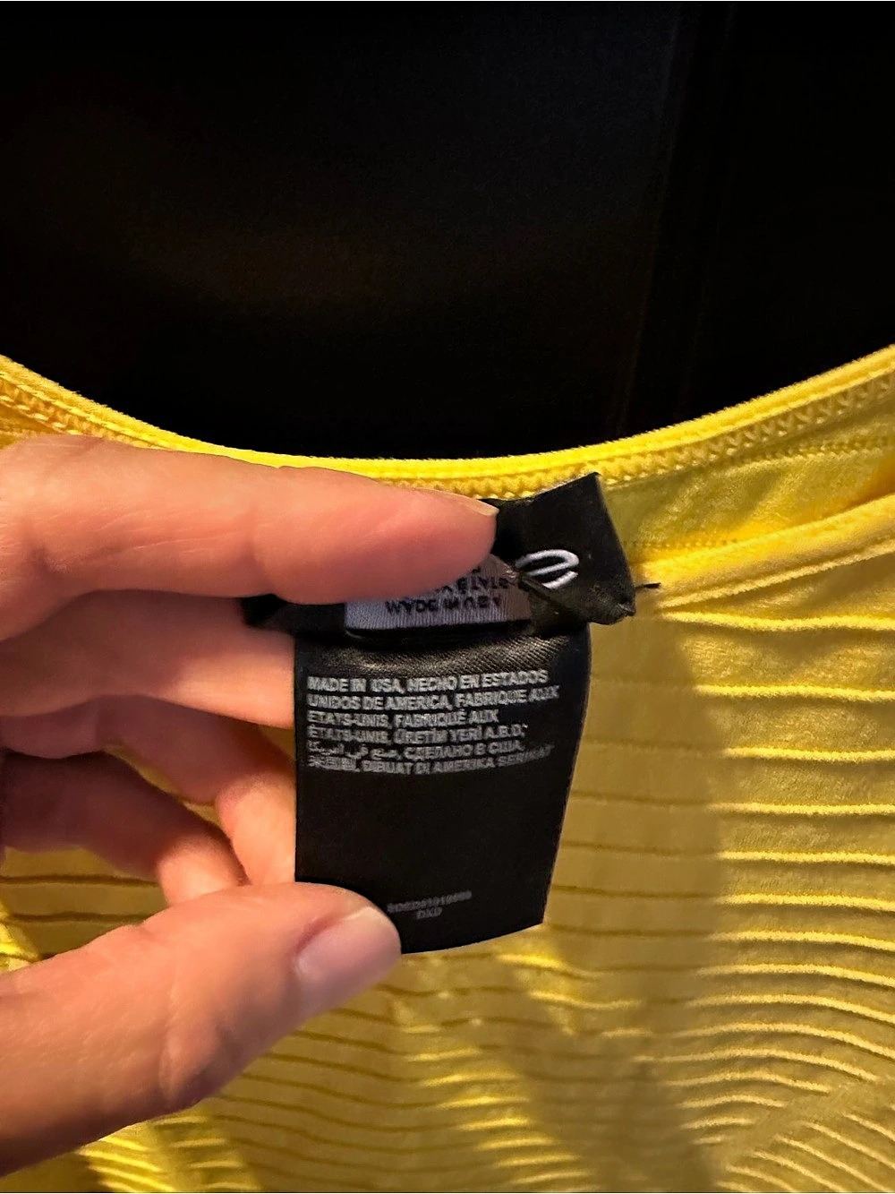Bebe Yellow Ribbed Tank Top Small - Picture 4 of 5